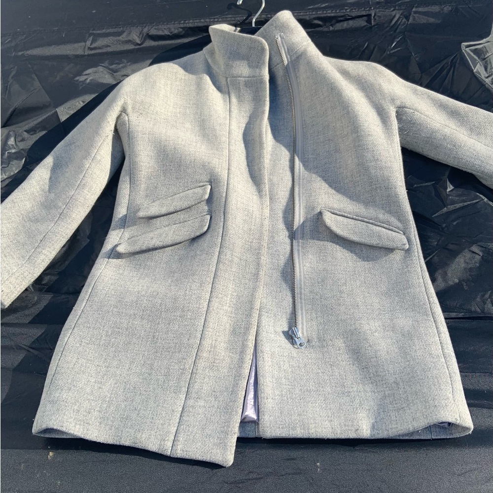 J. Crew Light Gray Wool Cocoon Coat